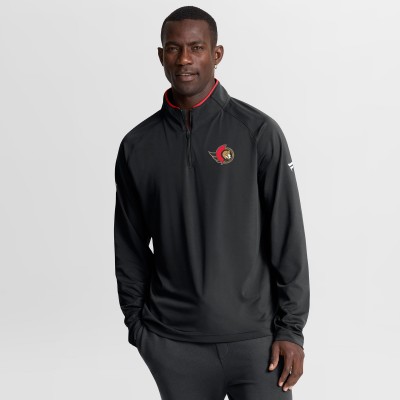 Ottawa Senators Fanatics Black Authentic Pro Rink Training Quarter-Zip Pullover
