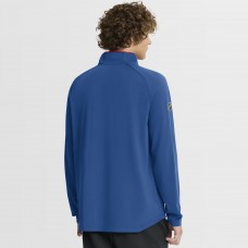 New York Rangers Fanatics Blue Authentic Pro Rink Training Centennial Raglan Quarter-Zip Pullover New York Rangers Fanatics Blue Authentic Pro Rink Training Centennial Raglan Quarter-Zip Pullover