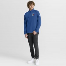 New York Rangers Fanatics Blue Authentic Pro Rink Training Centennial Raglan Quarter-Zip Pullover New York Rangers Fanatics Blue Authentic Pro Rink Training Centennial Raglan Quarter-Zip Pullover