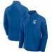 New York Rangers Fanatics Blue Authentic Pro Rink Training Centennial Raglan Quarter-Zip Pullover