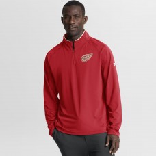 Detroit Red Wings Fanatics Red Authentic Pro Rink Training Centennial Raglan Quarter-Zip Pullover Detroit Red Wings Fanatics Red Authentic Pro Rink Training Centennial Raglan Quarter-Zip Pullover