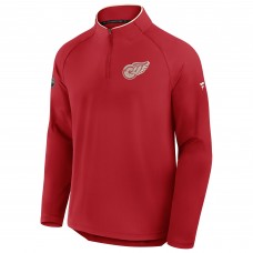 Detroit Red Wings Fanatics Red Authentic Pro Rink Training Centennial Raglan Quarter-Zip Pullover Detroit Red Wings Fanatics Red Authentic Pro Rink Training Centennial Raglan Quarter-Zip Pullover