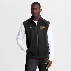 Chicago Blackhawks Fanatics Black Authentic Pro Rink Full-Zip Vest