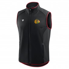 Chicago Blackhawks Fanatics Black Authentic Pro Rink Full-Zip Vest