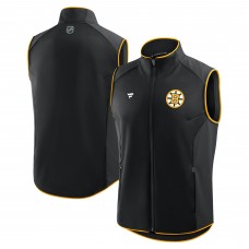 Boston Bruins Fanatics Black Authentic Pro Rink Full-Zip Vest