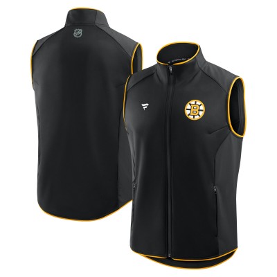 Boston Bruins Fanatics Black Authentic Pro Rink Full-Zip Vest
