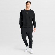 Los Angeles Kings Fanatics Black Authentic Pro Road Tri-Blend Sweatshirt