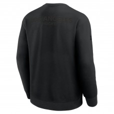 Los Angeles Kings Fanatics Black Authentic Pro Road Tri-Blend Sweatshirt