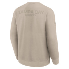 Свитшот Tampa Bay Lightning Fanatics Tan Authentic Pro Road Tri-Blend