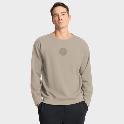 New York Islanders Fanatics Tan Authentic Pro Road Tri-Blend Sweatshirt