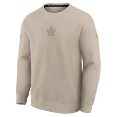 Toronto Maple Leafs Fanatics Tan Authentic Pro Road Tri-Blend Sweatshirt