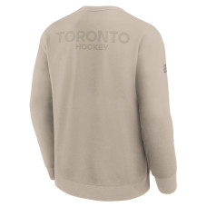 Toronto Maple Leafs Fanatics Tan Authentic Pro Road Tri-Blend Sweatshirt