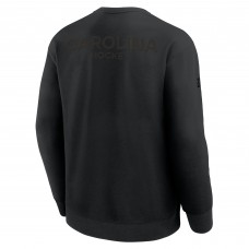 Carolina Hurricanes Fanatics Black Authentic Pro Road Tri-Blend Sweatshirt