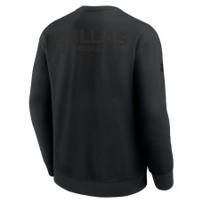 Dallas Stars Fanatics Black Authentic Pro Road Tri-Blend Sweatshirt