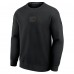 Calgary Flames Fanatics Black Authentic Pro Road Tri-Blend Sweatshirt