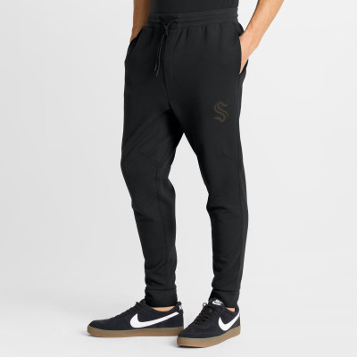 Seattle Kraken Fanatics Black Authentic Pro Road Tri-Blend Joggers