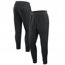 New Jersey Devils Fanatics Black Authentic Pro Road Tri-Blend Joggers