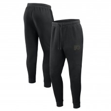 Philadelphia Flyers Fanatics Black Authentic Pro Road Tri-Blend Joggers