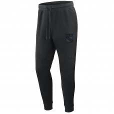 New York Rangers Fanatics Black Authentic Pro Road Tri-Blend Joggers New York Rangers Fanatics Black Authentic Pro Road Tri-Blend Joggers