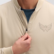 Washington Capitals Fanatics Tan Authentic Pro Road Lightweight Full-Zip Bomber Jacket Washington Capitals Fanatics Tan Authentic Pro Road Lightweight Full-Zip Bomber Jacket