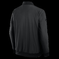 Chicago Blackhawks Fanatics Black Authentic Pro Road Lightweight Full-Zip Bomber Jacket