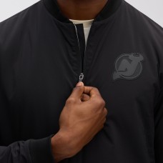 New Jersey Devils Fanatics Black Authentic Pro Road Lightweight Full-Zip Bomber Jacket