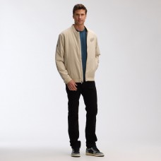 Detroit Red Wings Fanatics Tan Authentic Pro Road Lightweight Full-Zip Bomber Jacket