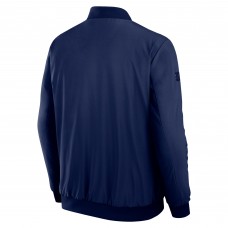 New York Rangers Fanatics Navy Authentic Pro Road Lightweight Full-Zip Bomber Jacket New York Rangers Fanatics Navy Authentic Pro Road Lightweight Full-Zip Bomber Jacket