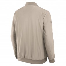 Minnesota Wild Fanatics Tan Authentic Pro Road Lightweight Full-Zip Bomber Jacket