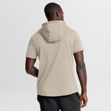 Detroit Red Wings Fanatics Tan Authentic Pro Road Short Sleeve Hoodie Detroit Red Wings Fanatics Tan Authentic Pro Road Short Sleeve Hoodie