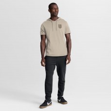 Футболка с капюшоном Vegas Golden Knights Fanatics Tan Authentic Pro Road