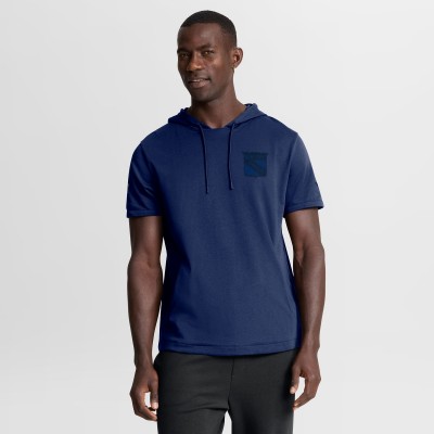 Футболка с капюшоном New York Rangers Fanatics Navy Authentic Pro Road