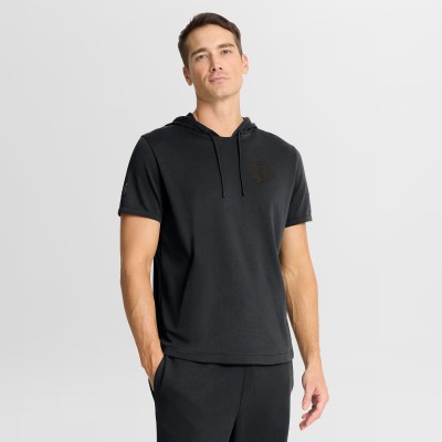 Футболка с капюшоном Chicago Blackhawks Fanatics Black Authentic Pro Road