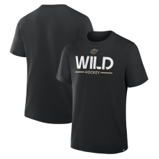 Minnesota Wild Fanatics Black Authentic Pro Primary T-Shirt