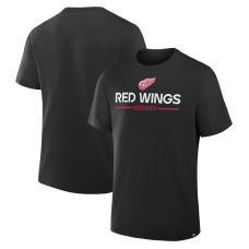 Detroit Red Wings Fanatics Black Authentic Pro Primary T-Shirt