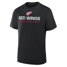 Detroit Red Wings Fanatics Black Authentic Pro Primary T-Shirt