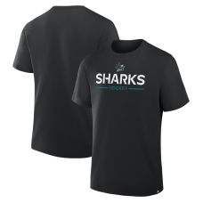 Футболка San Jose Sharks Fanatics Black Authentic Pro Primary