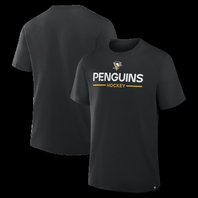 Футболка Pittsburgh Penguins Fanatics Black Authentic Pro Primary