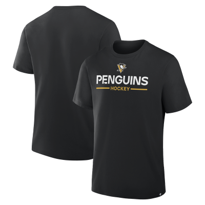 Футболка Pittsburgh Penguins Fanatics Black Authentic Pro Primary