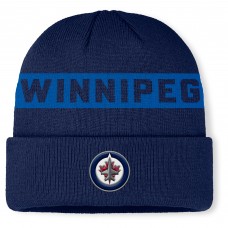 Шапка Winnipeg Jets Fanatics Navy Authentic Pro Rink Cuffed Knit