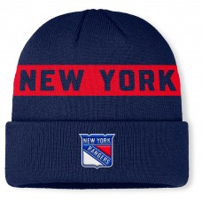 New York Rangers Fanatics Navy Authentic Pro Rink Cuffed Knit Hat New York Rangers Fanatics Navy Authentic Pro Rink Cuffed Knit Hat