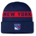 New York Rangers Fanatics Navy Authentic Pro Rink Cuffed Knit Hat