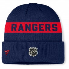 New York Rangers Fanatics Navy Authentic Pro Rink Cuffed Knit Hat New York Rangers Fanatics Navy Authentic Pro Rink Cuffed Knit Hat