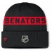 Ottawa Senators Fanatics Black Authentic Pro Rink Cuffed Knit Hat