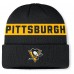 Шапка Pittsburgh Penguins Fanatics Black Authentic Pro Rink Cuffed Knit