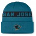 Шапка San Jose Sharks Fanatics Teal Authentic Pro Rink Cuffed Knit