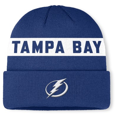 Tampa Bay Lightning Fanatics Blue Authentic Pro Rink Cuffed Knit Hat