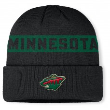 Шапка Minnesota Wild Fanatics Black Authentic Pro Rink Cuffed Knit
