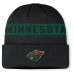 Шапка Minnesota Wild Fanatics Black Authentic Pro Rink Cuffed Knit