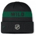 Шапка Minnesota Wild Fanatics Black Authentic Pro Rink Cuffed Knit